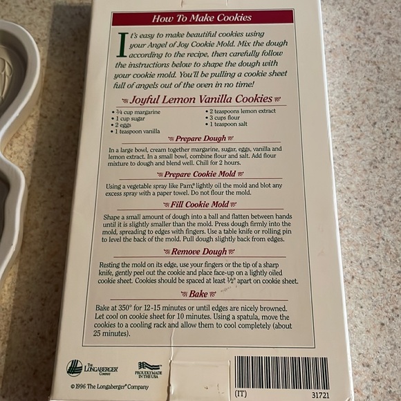 Angel series cookie mold. Never used in box - Picture 2 of 2